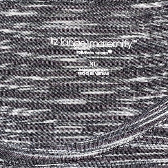 Gray and white Jersey ruched side maternity dress - Picture 4 of 5